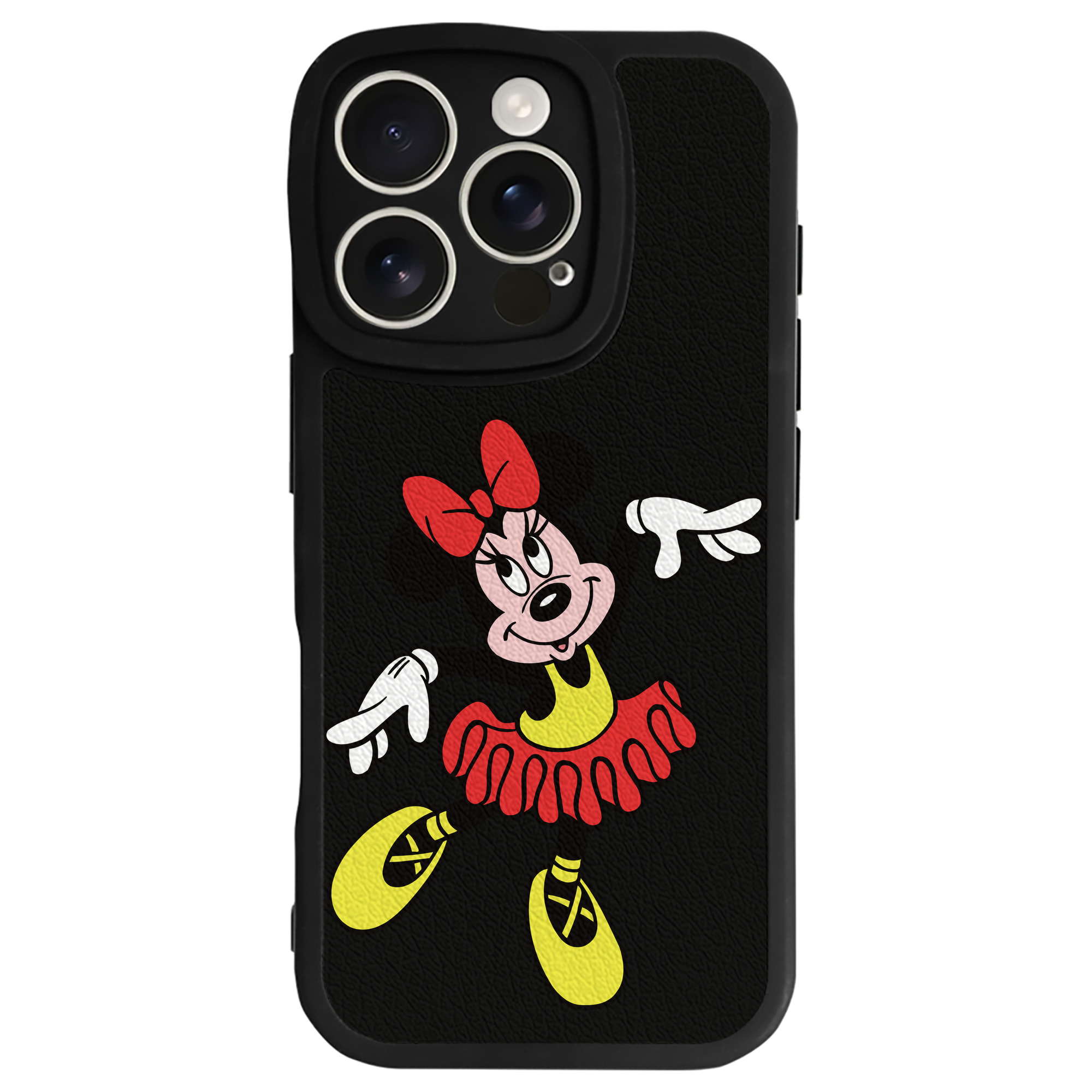 （画像用） ミッキーマウス Mickey Mouse 【iPhone 16シリーズ対応】シリコンスマホケース（レザー調） 材質：シリコン